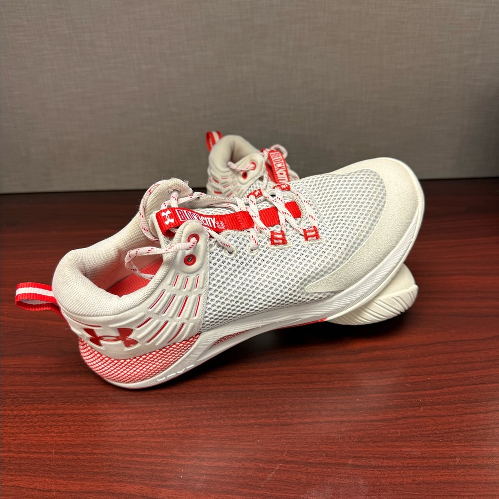 Under armor, HOVR block city volleyball shoe red white